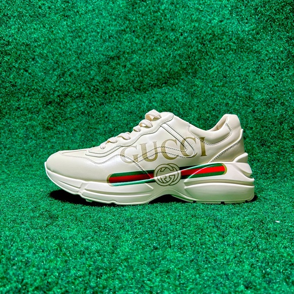 🖤NIB🖤 GUCCI Classic Logo Rython Leather Sneakers - Picture 5 of 9